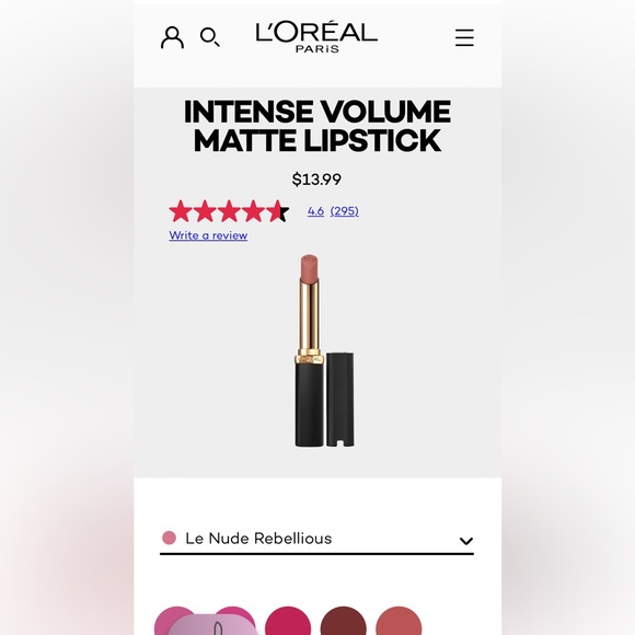 NWOB L’Oreal Paris Color Riche Lipstick in shade 108 Le Nude Rebellious - Picture 7 of 12